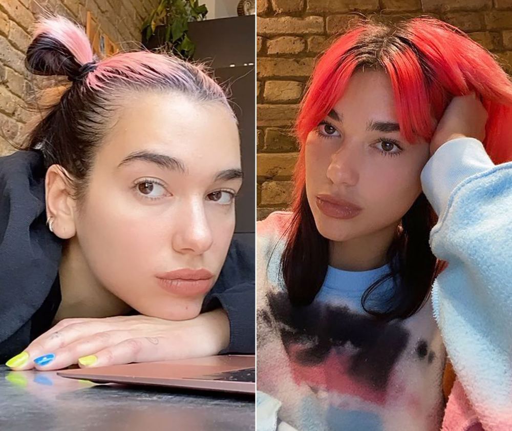 Dua Lipa Reveals Anwar Hadid Dyes Her Hair a New Hue Every Week in Quarantine