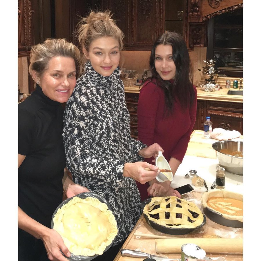 Gigi Hadid Bella cooking with mom Yolanda