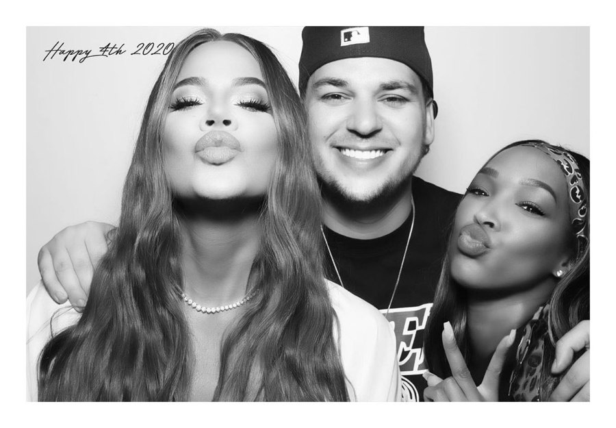 Rob Kardashian Khloe Kardashian Malika Haqq 4th Of July