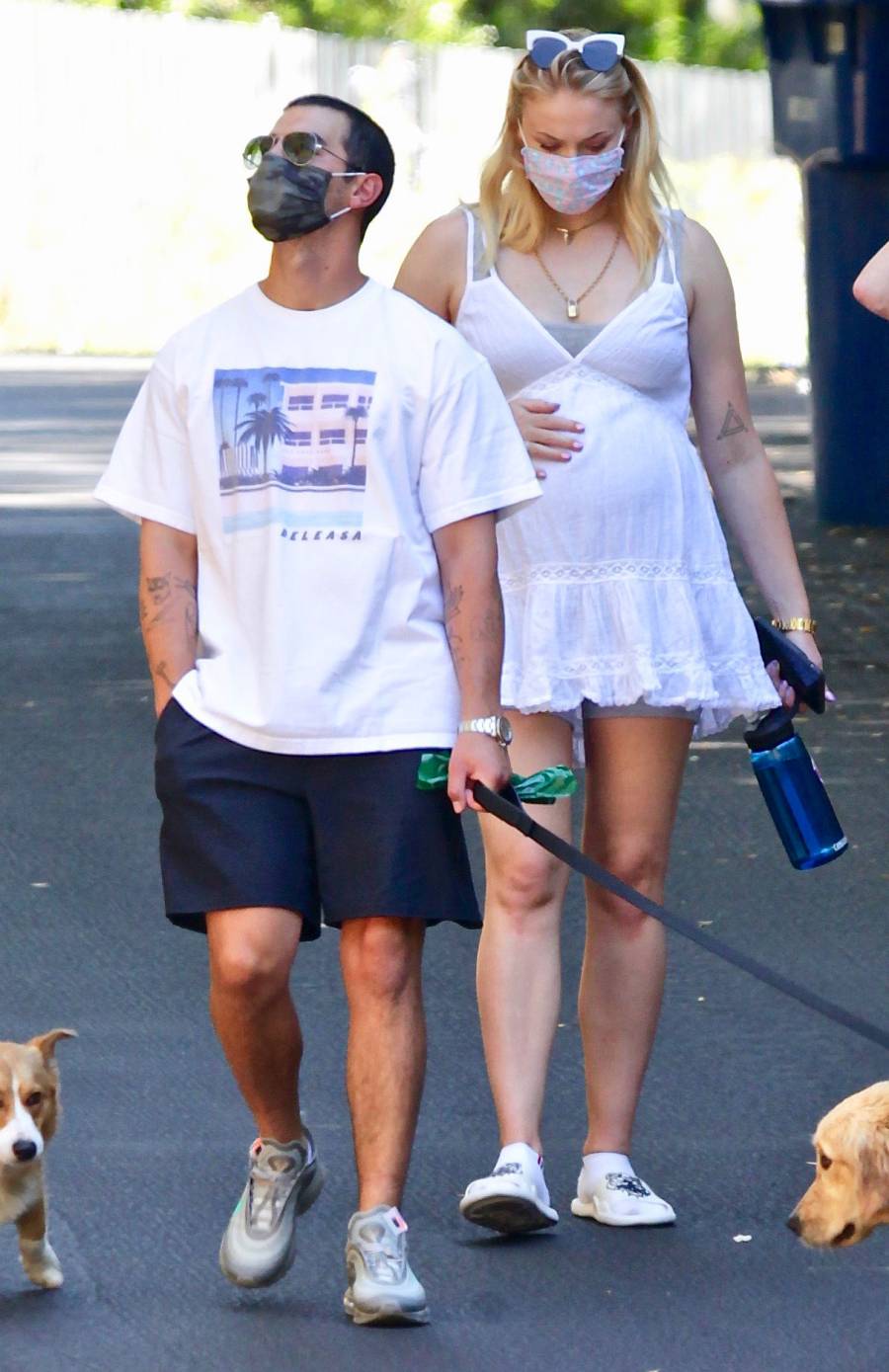 Sophie Turner Cradles Her Baby Bump on a Walk With Joe Jonas