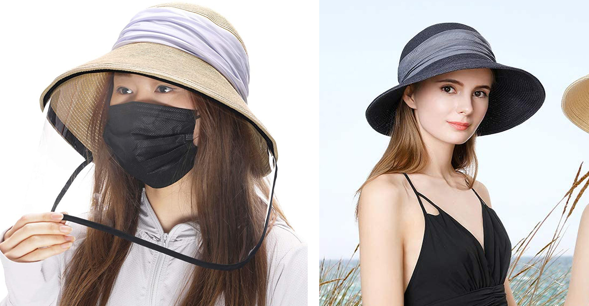 Jeff & Aimy UPF 50 Straw Sun Hat