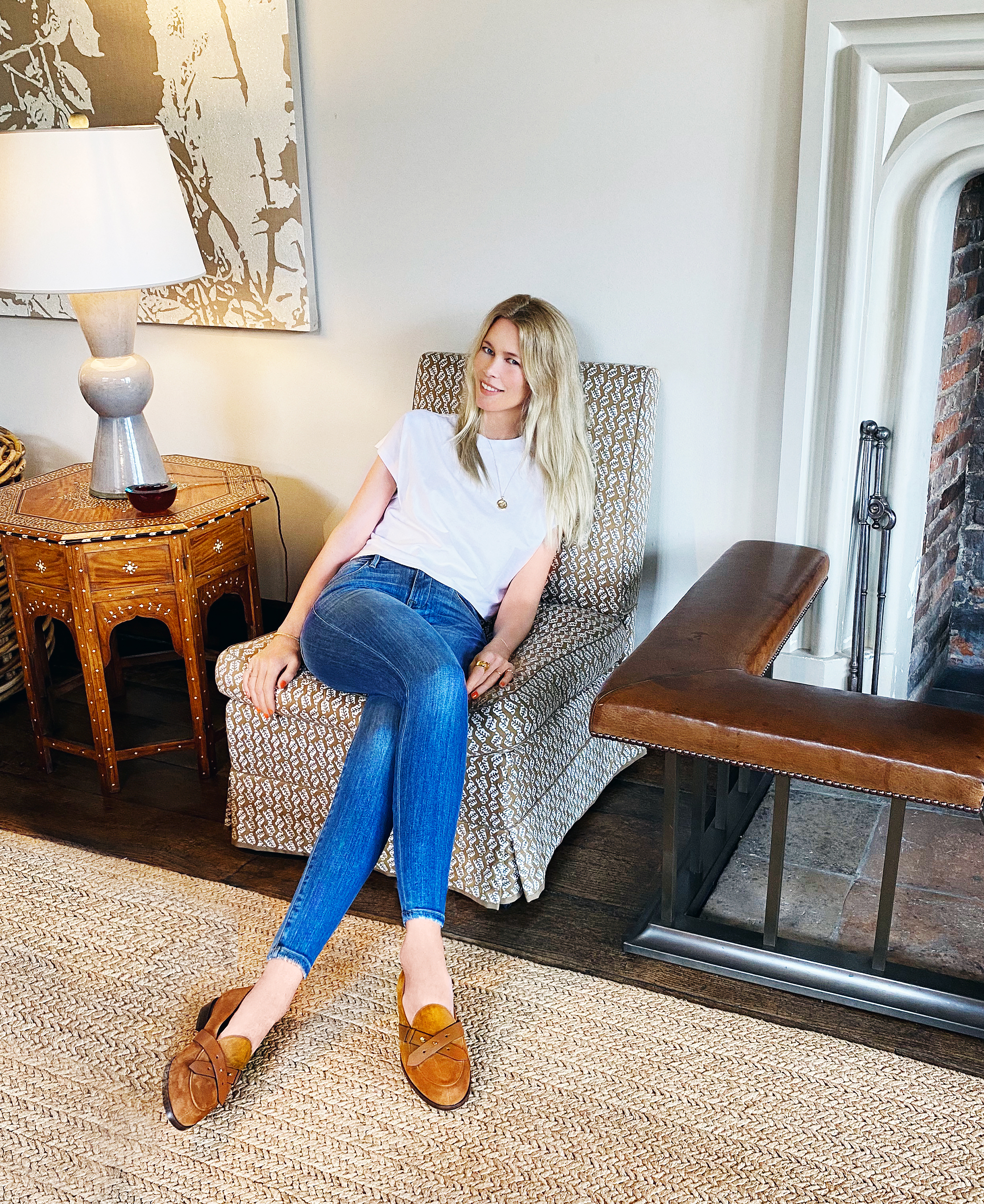 Claudia Schiffer Celebrates Her 50th Birthday With a New Jean Collaboration