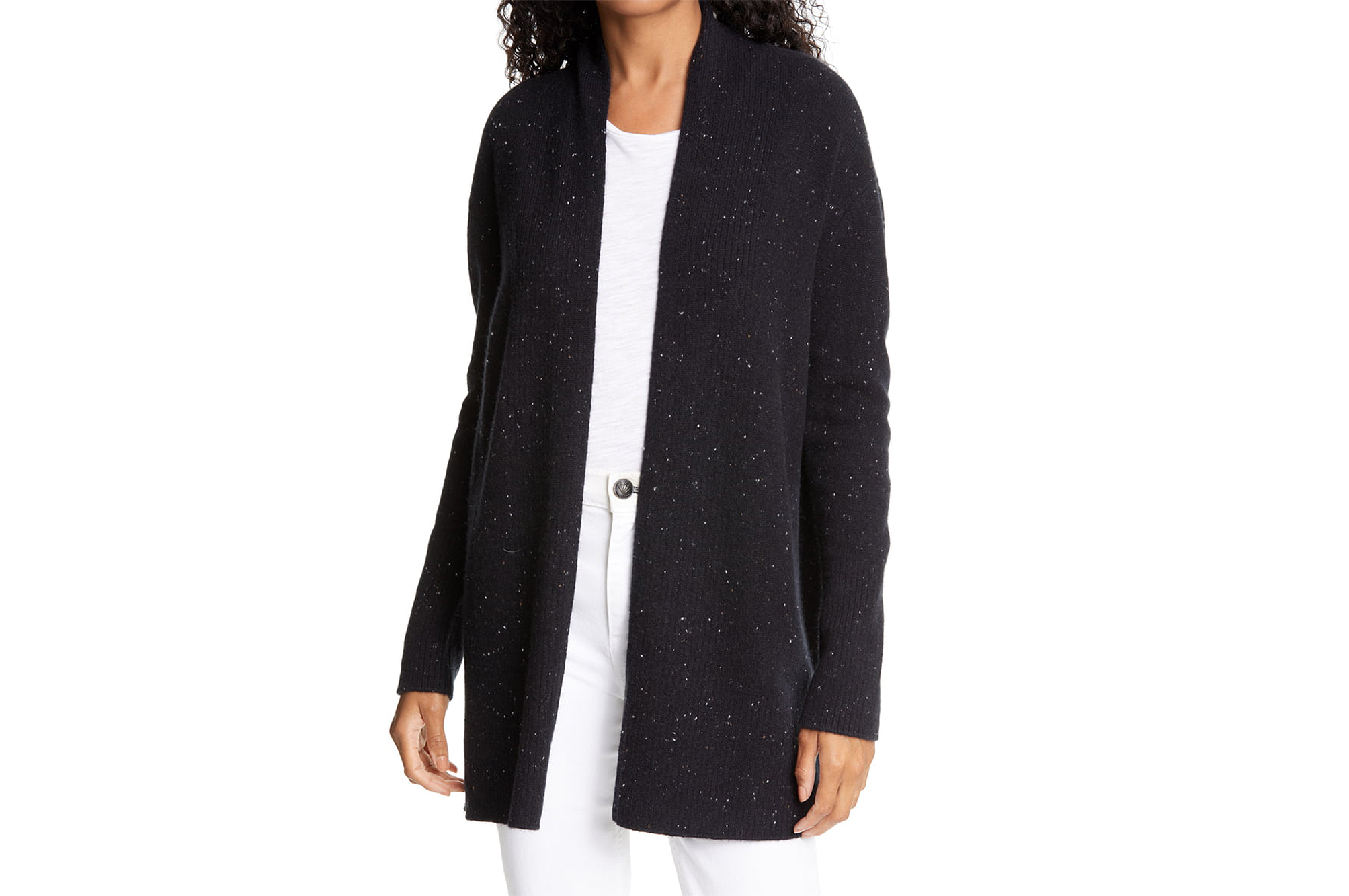 Nordstrom Made Open Front Cashmere Cardigan