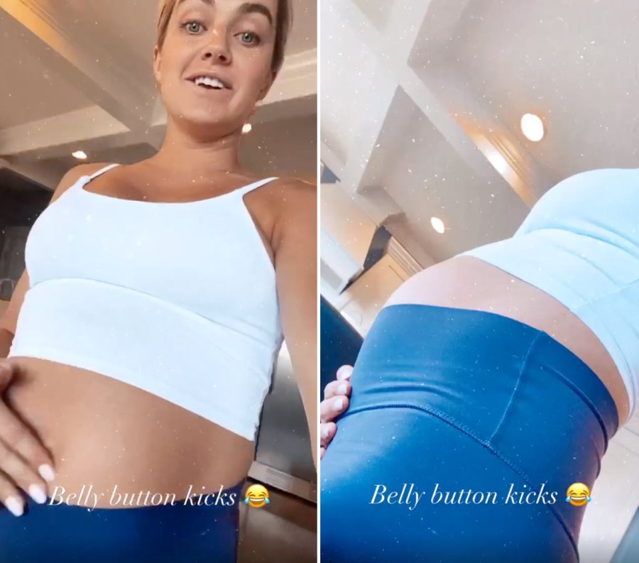 Pregnant Lindsay Arnold Shows Baby Kicking