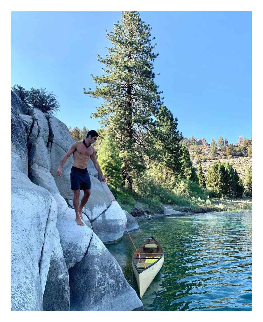 Taylor Zakhar Perez and Joey King Weekend Getaway Canoe Rock Climb