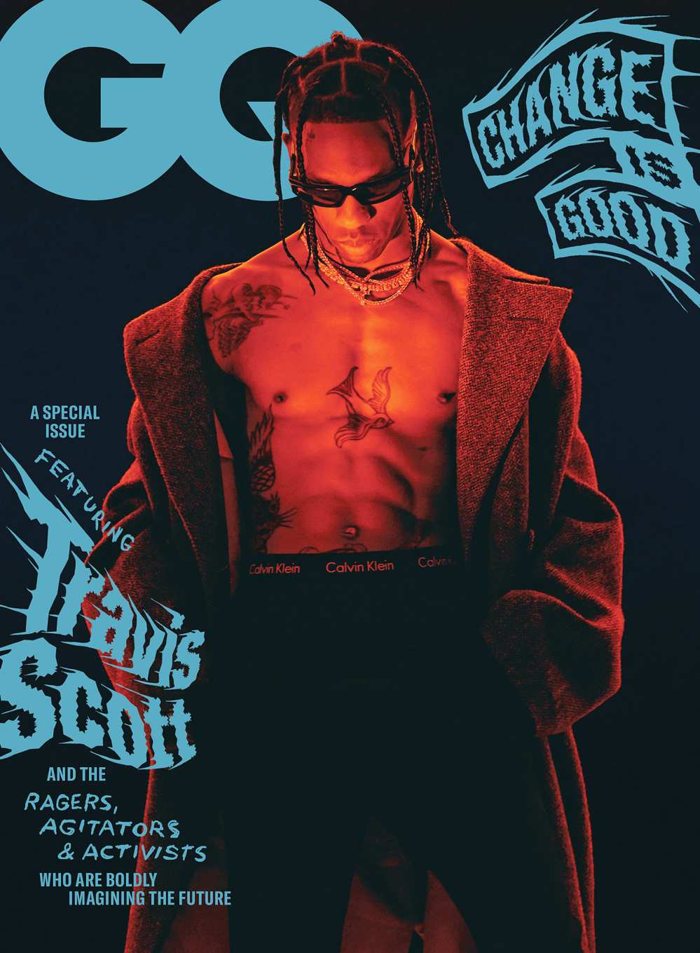 Travis Scott on the cover of GQ Travis Scott Says He Keeps Daughter Stormi Aware of the World and is Always Instilling Knowledge