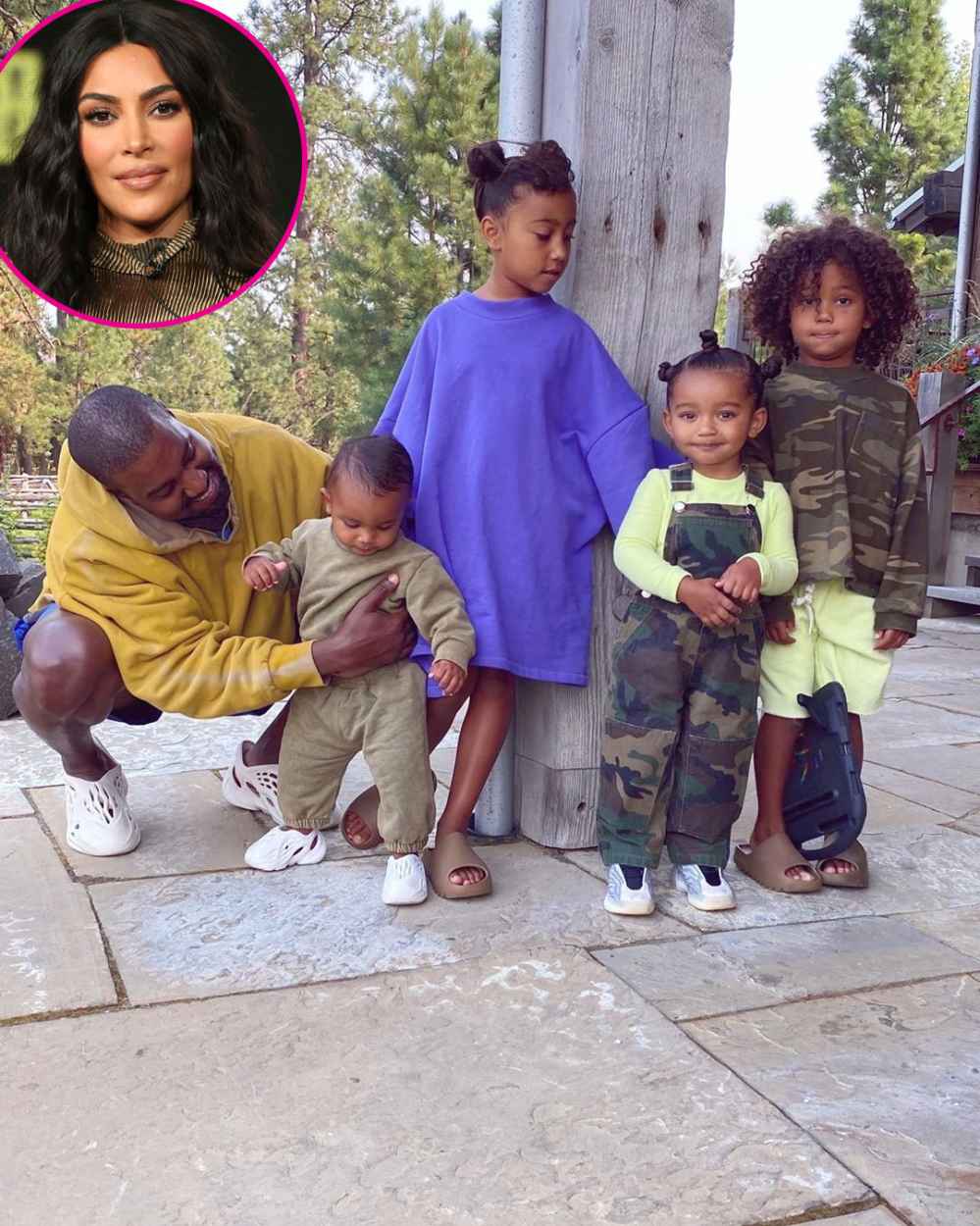 Kim Kardashian Shares Photo of 4 Kids With Husband Kanye West family