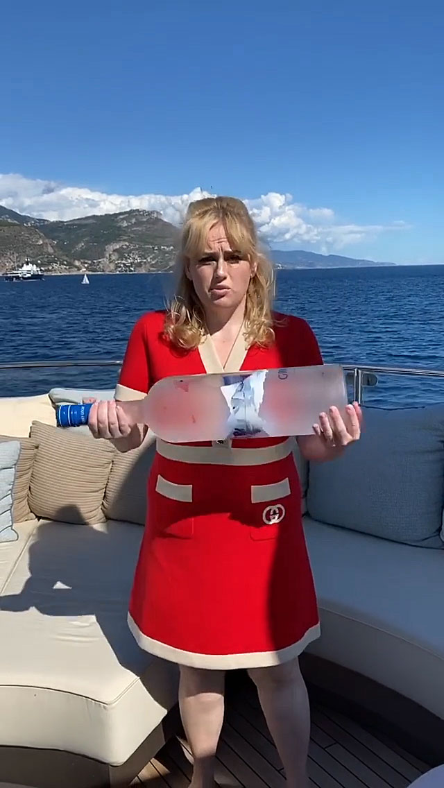 Rebel Wilson New Workout Routine Giant Bottle of Vodka