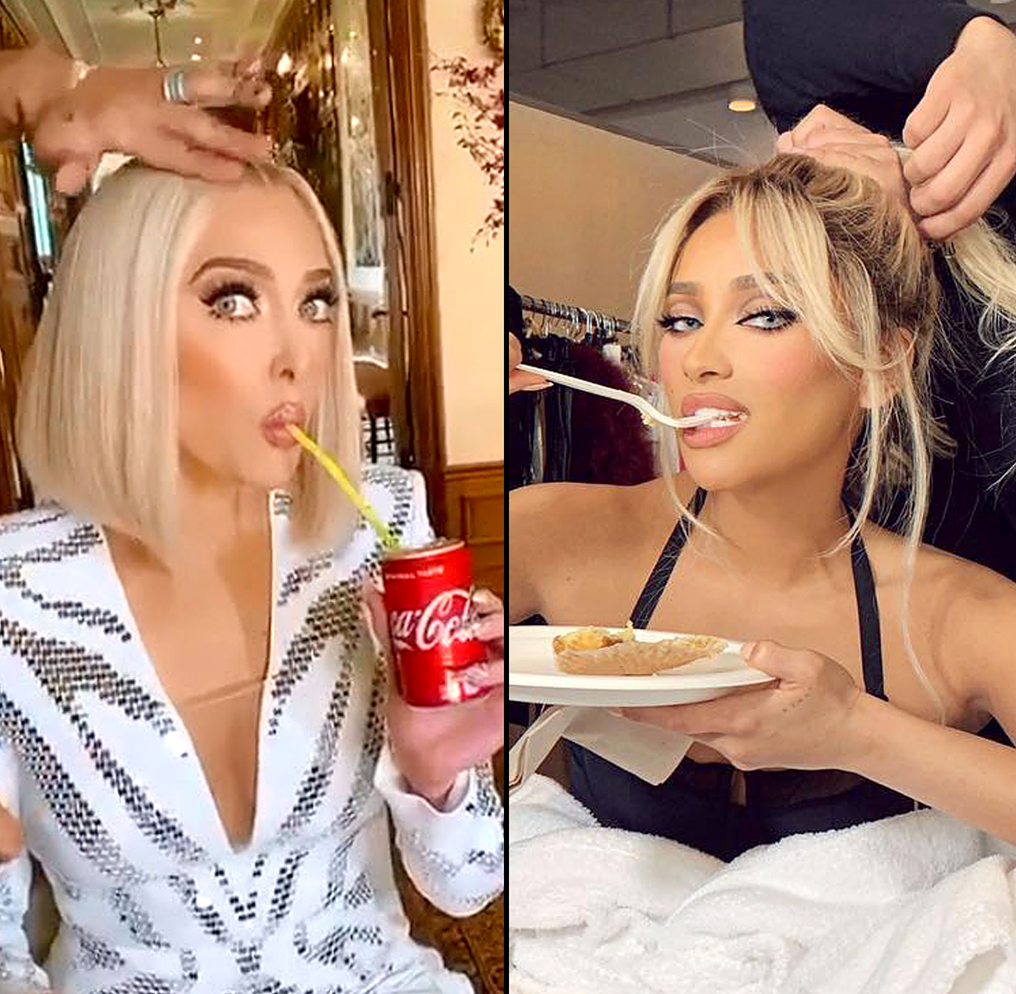 Stars Eating While Getting Ready Erika Jayne Shay Mitchell