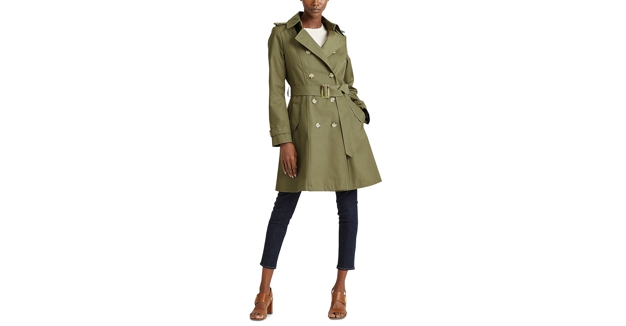 Ralph Lauren Belted Water Resistant Trench Coat