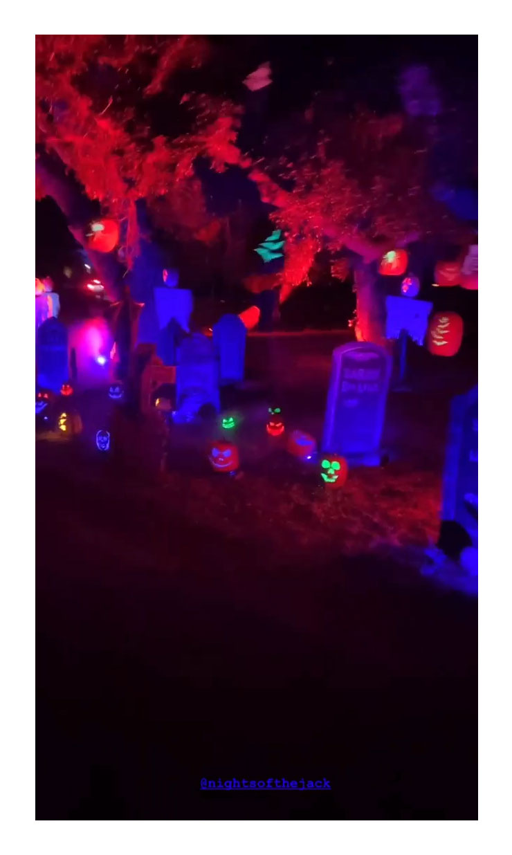 Kim Kardashian Drives Through Creepy Halloween Maze With Kids