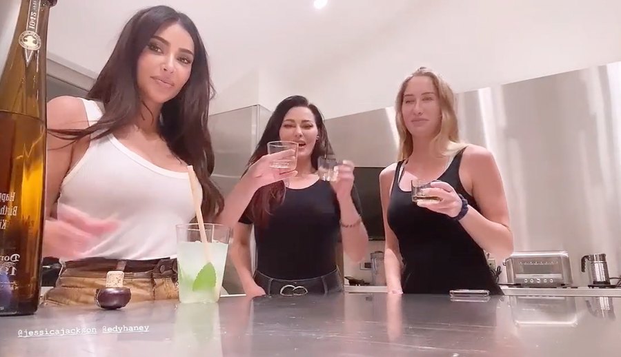 Kim Kardashian Takes Tequila Shots as She Does Law School Homework