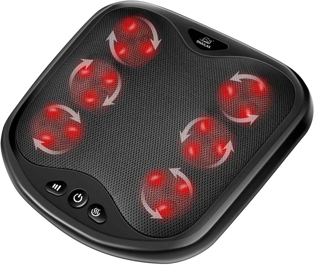 Snailax 2-in-1 Shiatsu Foot and Back Massager with Heat