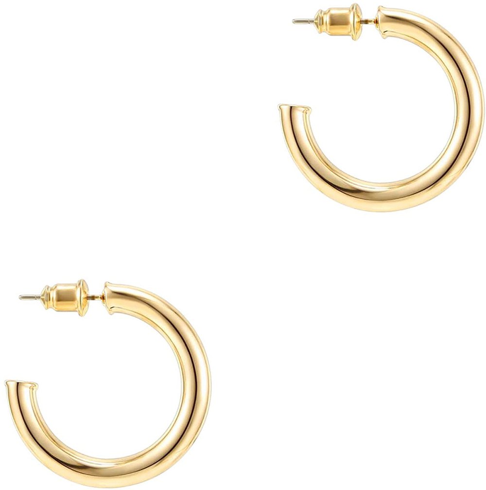 PAVOI 14K Gold-Plated Hoop Earrings