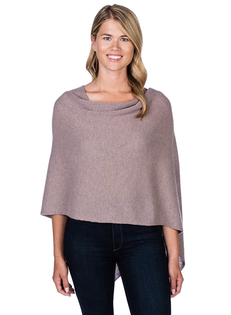 CLAUDIA NICHOLE by Alashan 100% Cashmere Dress Topper Poncho