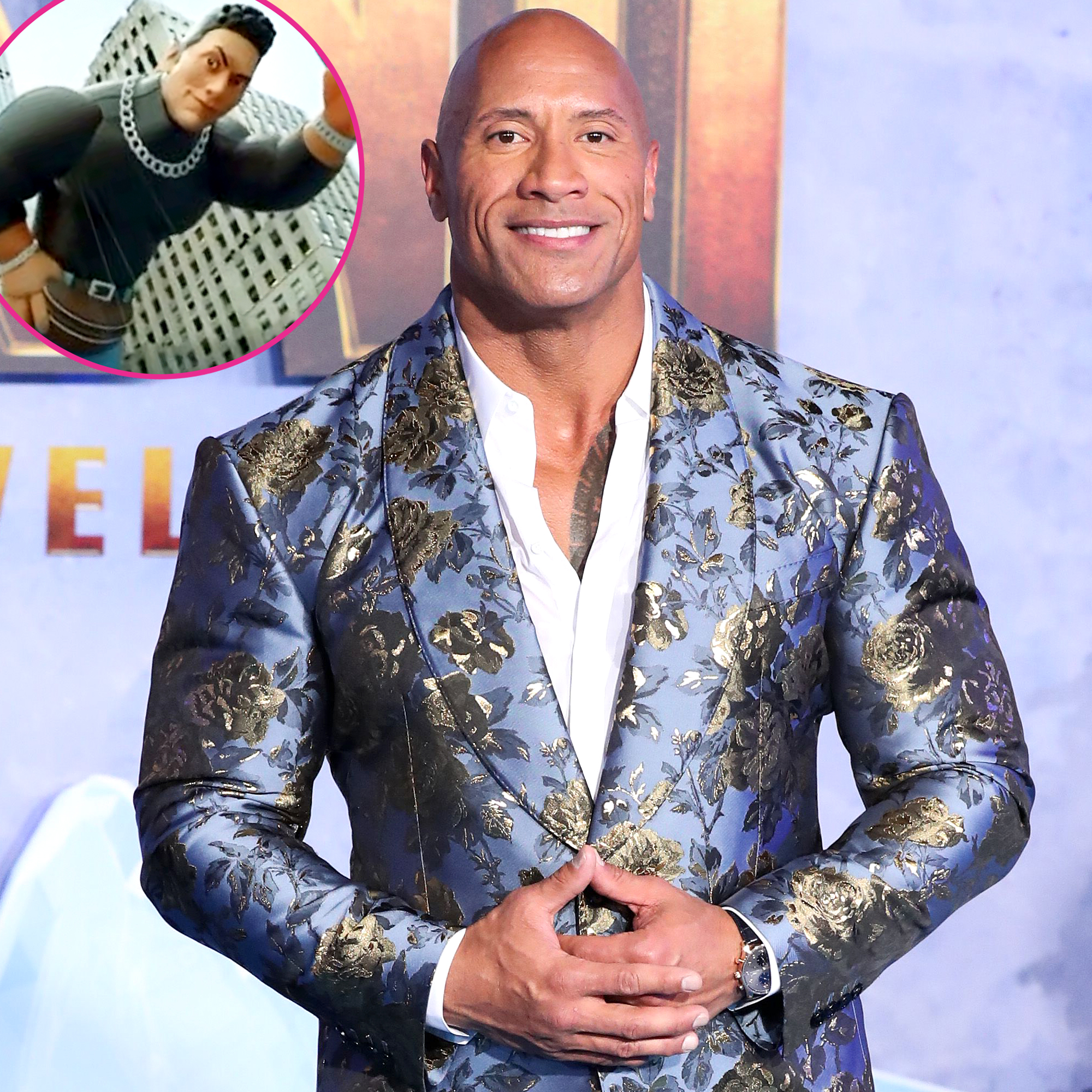 Dwayne The Rock Johnson Reacts Thanksgiving Parade Fanny Pack Balloon