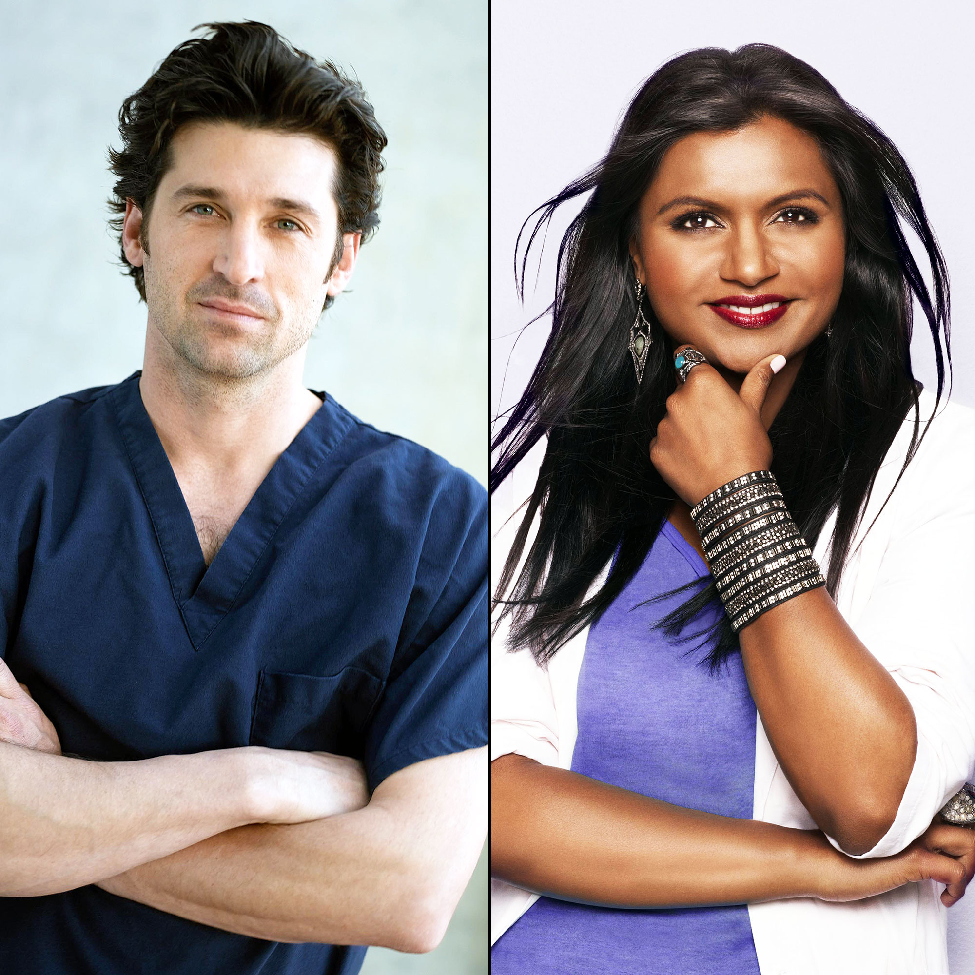 Patrick Dempsey in Greys Anatomy and Mindy Kaling in The Mindy Project Hot TV Doctors