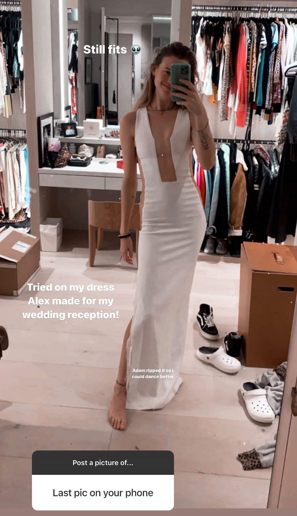 Behati Prinsloo Shares a Pic of Her Never-Before-Seen Wedding Dress