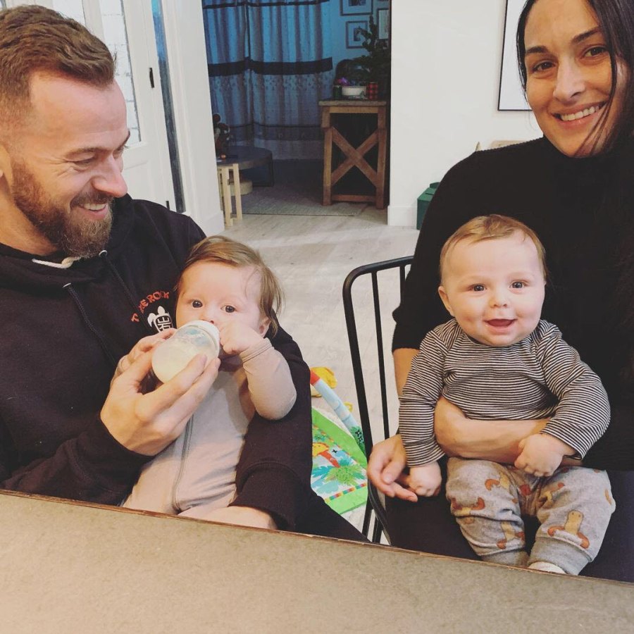 Nikki Brie Bella Sons Matteo Buddy Sweetest Moments Together Happy Hungry