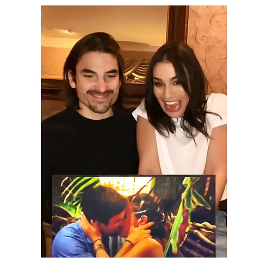 Cringe Alert Ashley Iaconetti Jared Haibon Relive Their 1st Bachelor Paradise Kiss