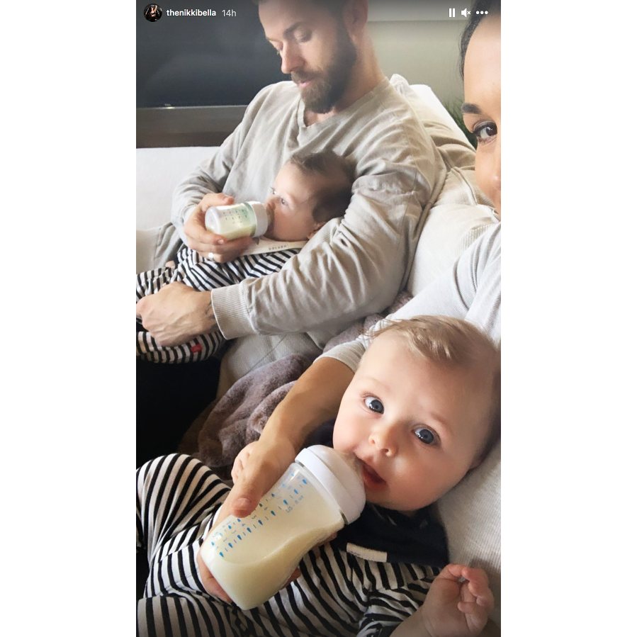 Nikki Bella and Artem Chigvintsev Feed Son Matteo and Nephew Buddy