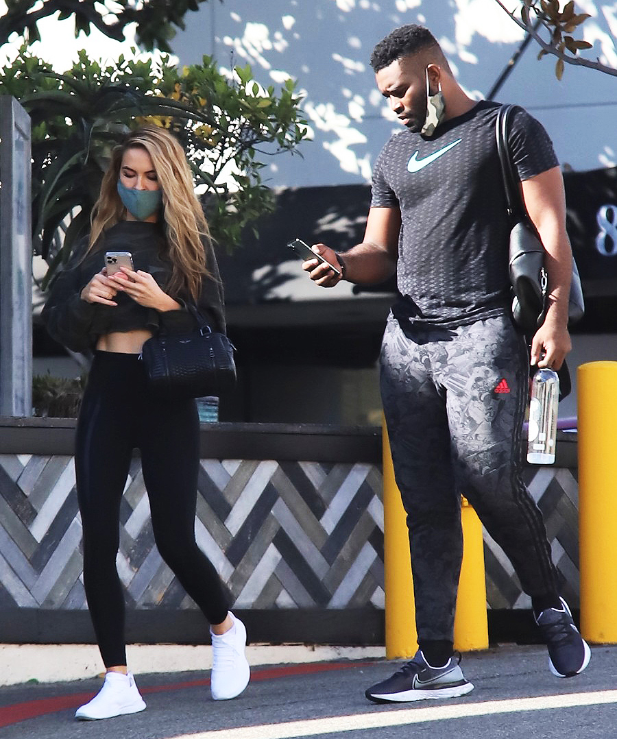 Selling Sunset’s Chrishell Stause and DWTS’ Keo Motsepe Show PDA After Hitting the Gym Together