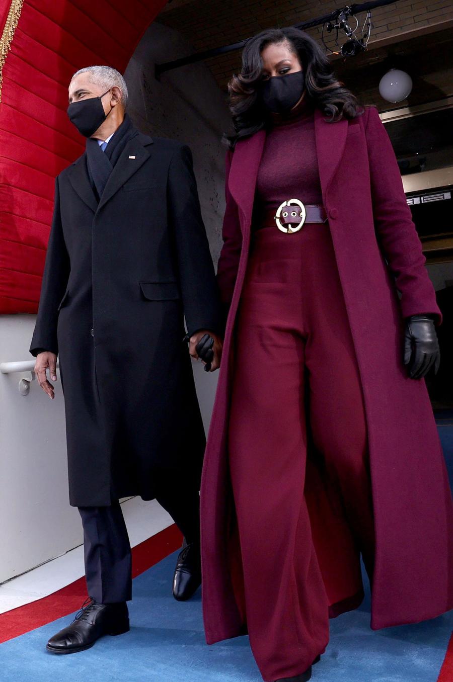 Barack Obama and Michelle Obama Full Length Joe Biden 2021 Inauguration