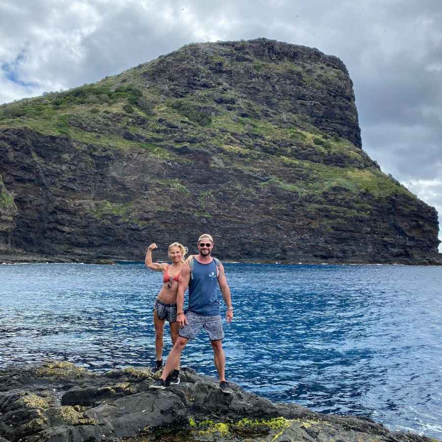 Chris Hemsworth Shows Off in Shirtless Snaps During Island Family Getaway Ahead of Thor Filming