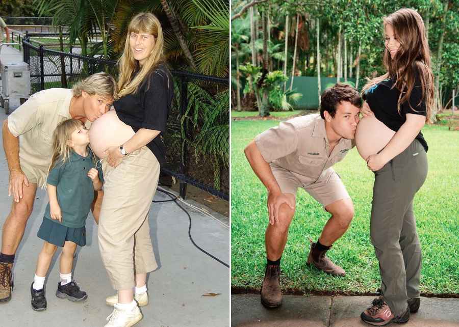 Pregnant Bindi Irwin Recreates Parents Baby Bump Photo With Husband Chandler Powell