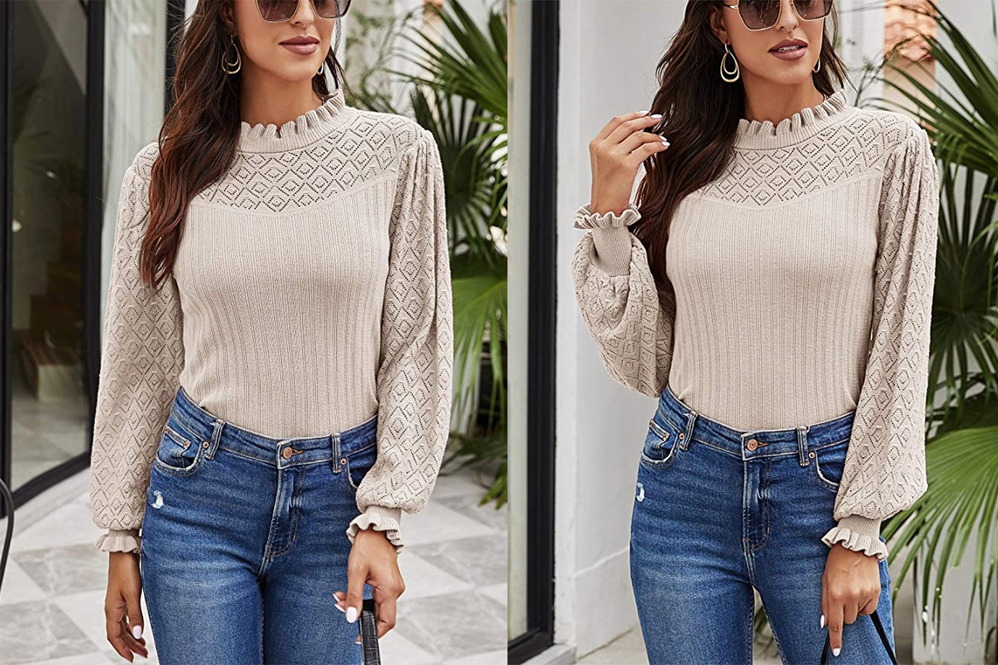 Romanstii Women's Sweater Lightweight Pullover 100% Cotton Knit Top
