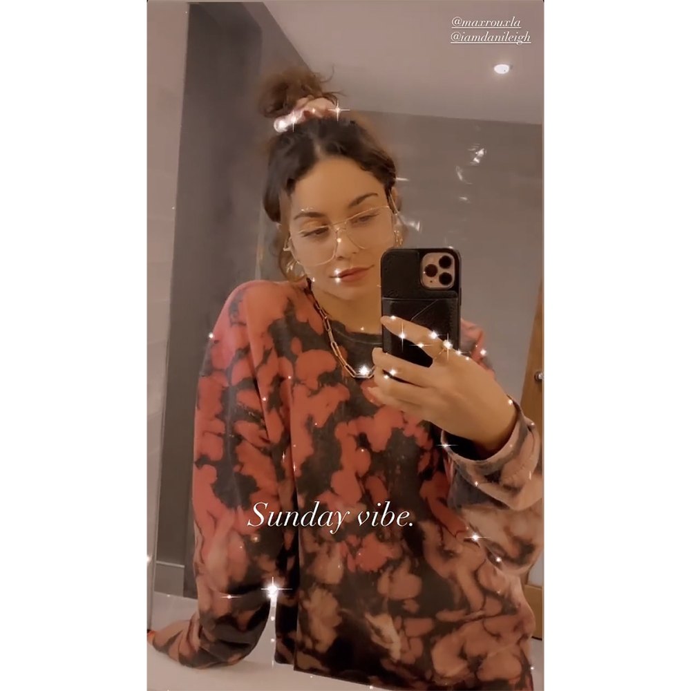 vanessa-hudgens-tie-dye-sweatshirt