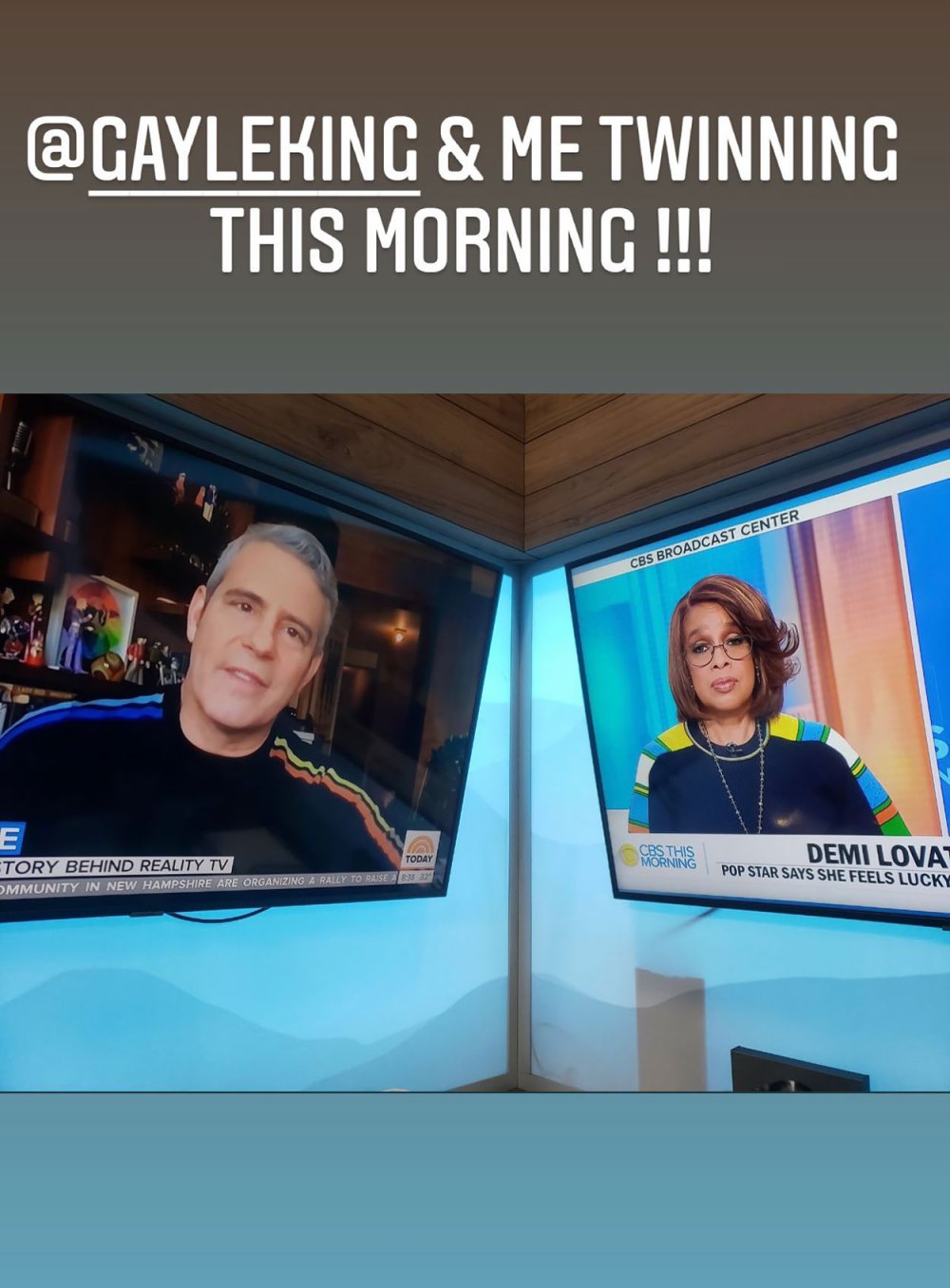 LOL! Andy Cohen and Gayle King Are ‘Twinsies’ in Matching Sweaters