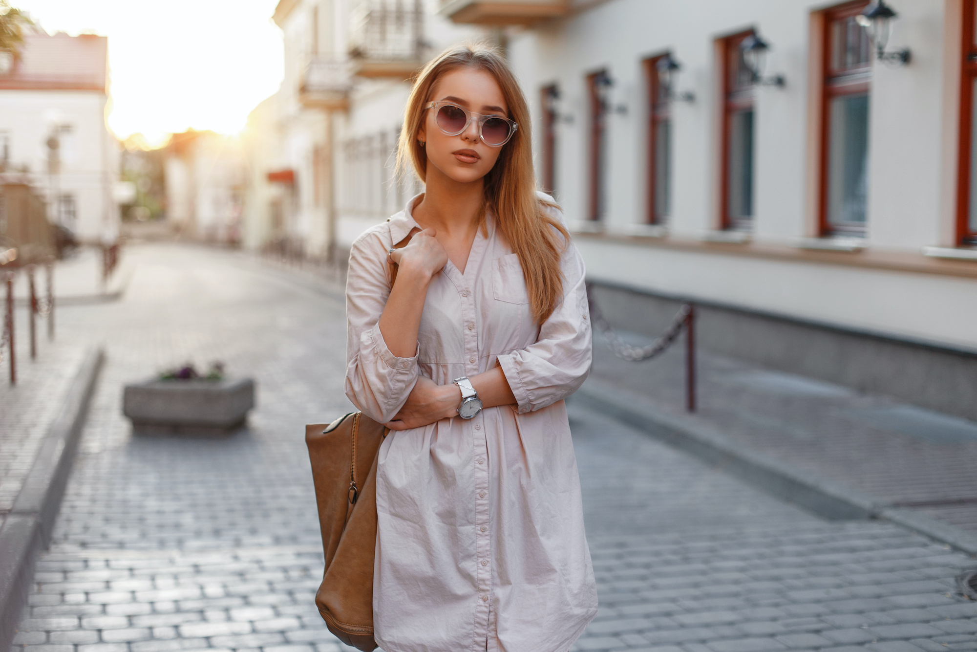 Casual-Shirt-Dress-Stock-Photo