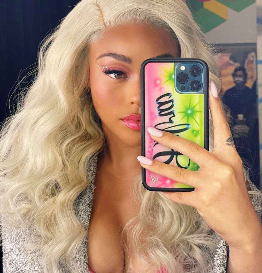 Whoa! Jordyn Woods Now Has Platinum Blonde Barbie Hair