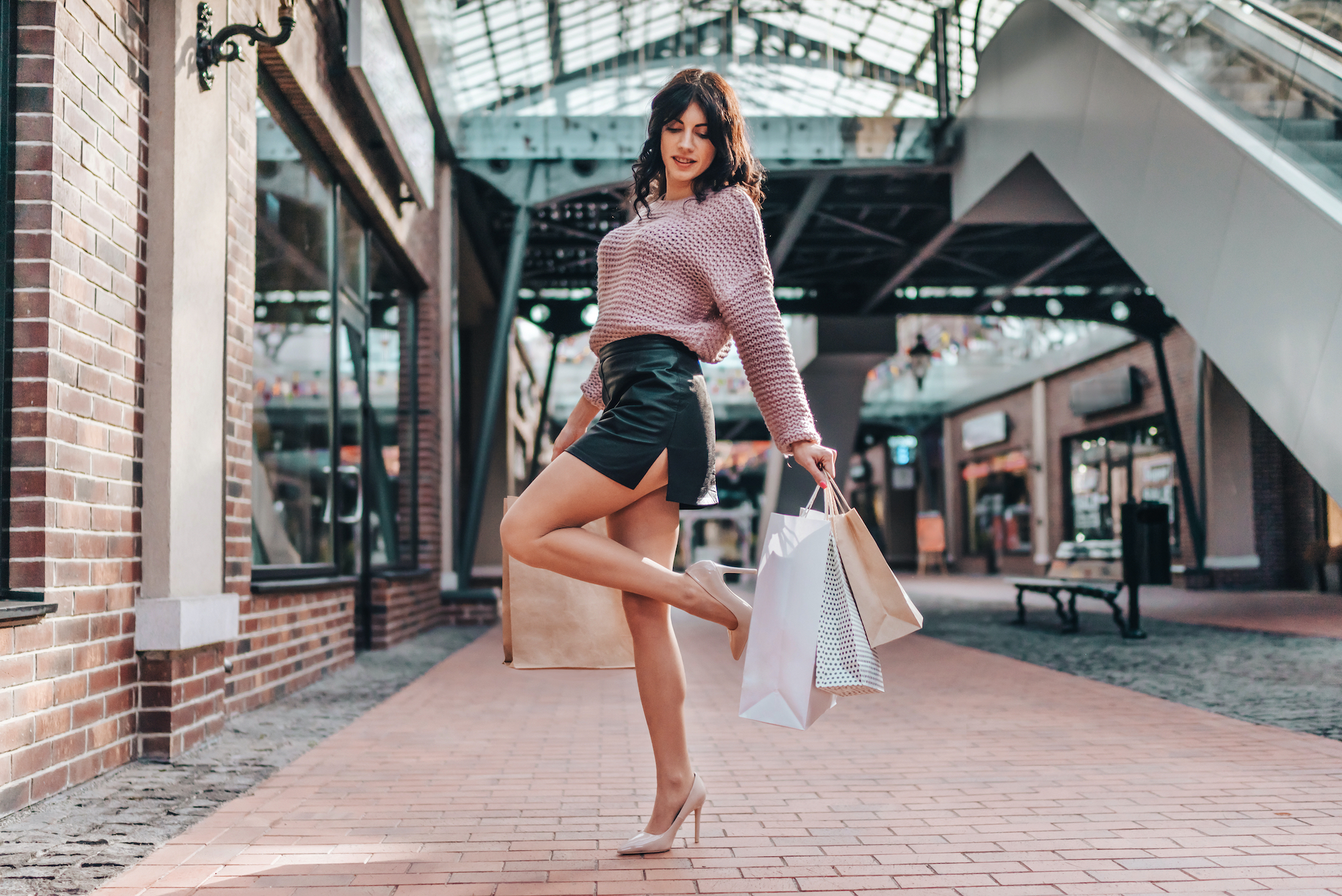 Leather-Mini-Skirt-Stock-Photo