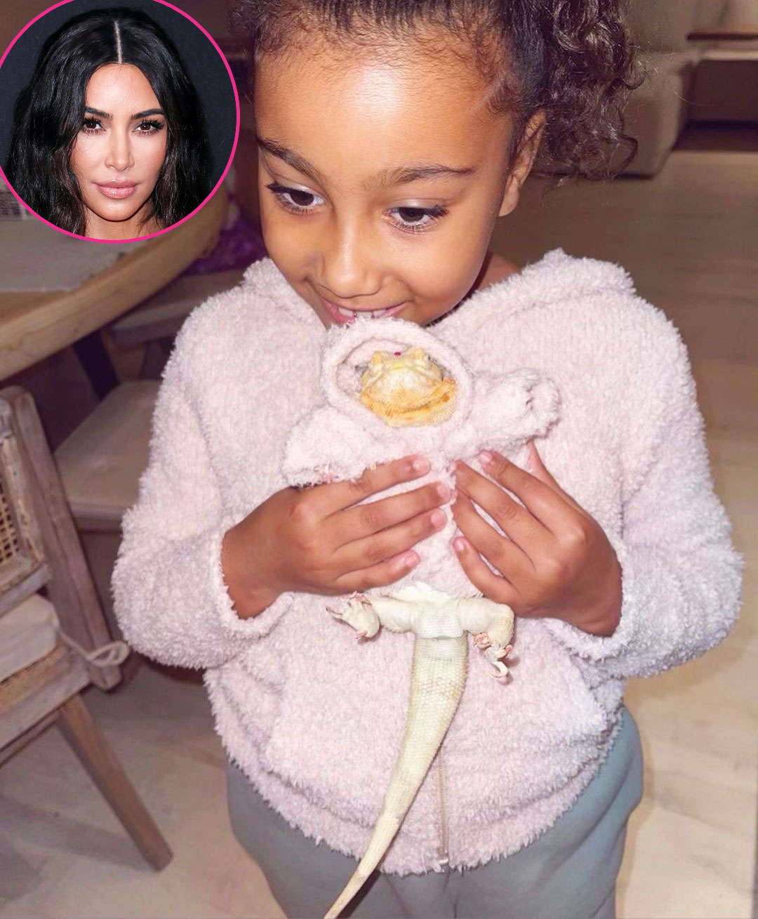 North Wests Lizard Rocks Her Mom Kim Kardashians Skims Merchandise