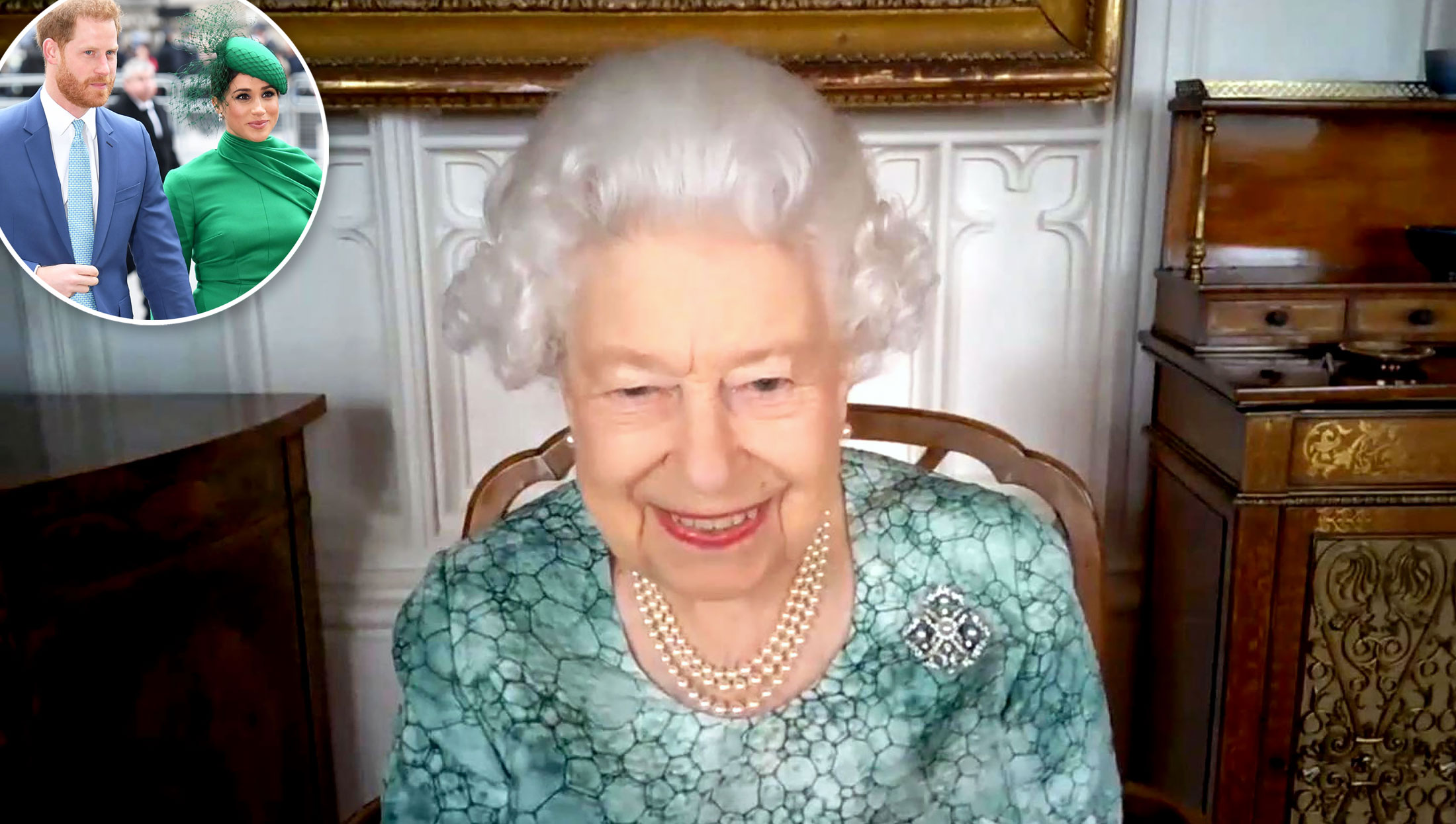 Queen Elizabeth II Steps Out After Prince Harry, Meghan Markle Tell-All