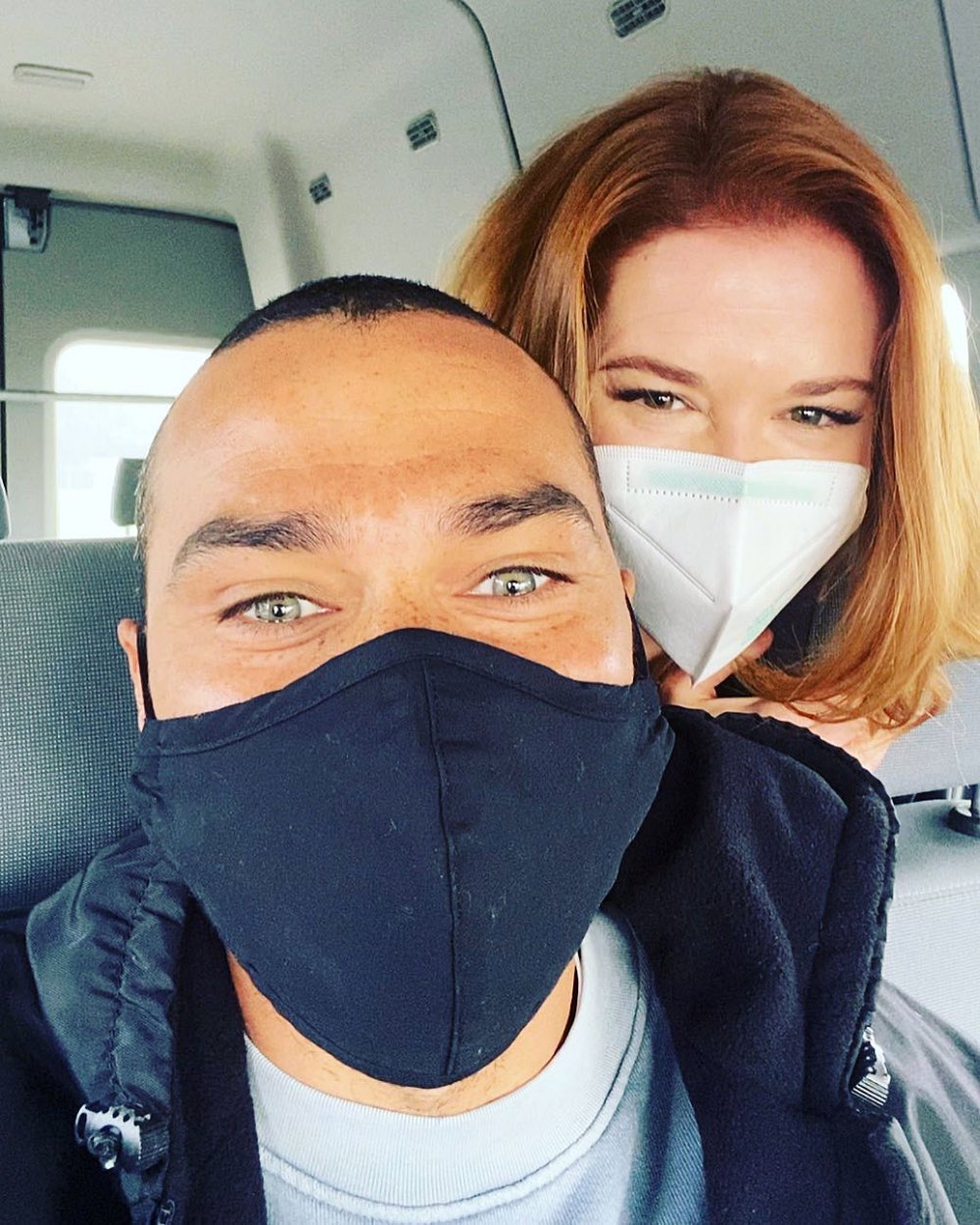 Sarah Drew and Jesse Williams Reunite on Greys Anatomy Set