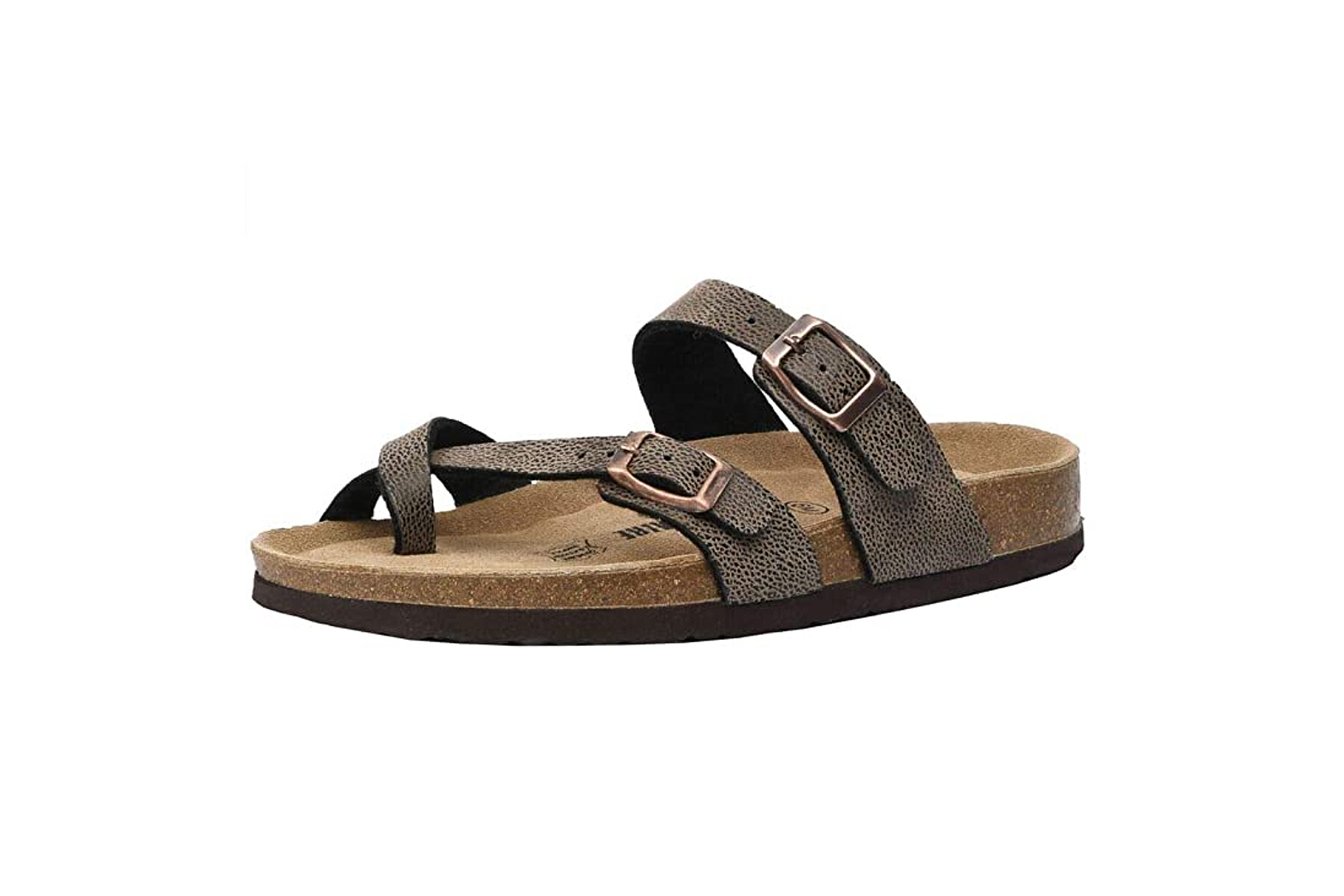CUSHIONAIRE Women's Luna Cork Footbed Sandal with +Comfort