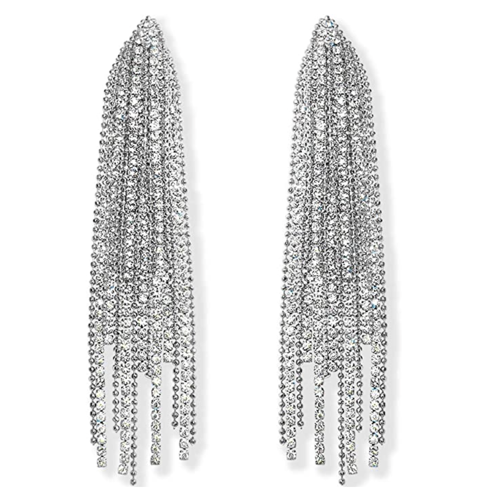 Humble Chic Simulated Diamond Long Earrings