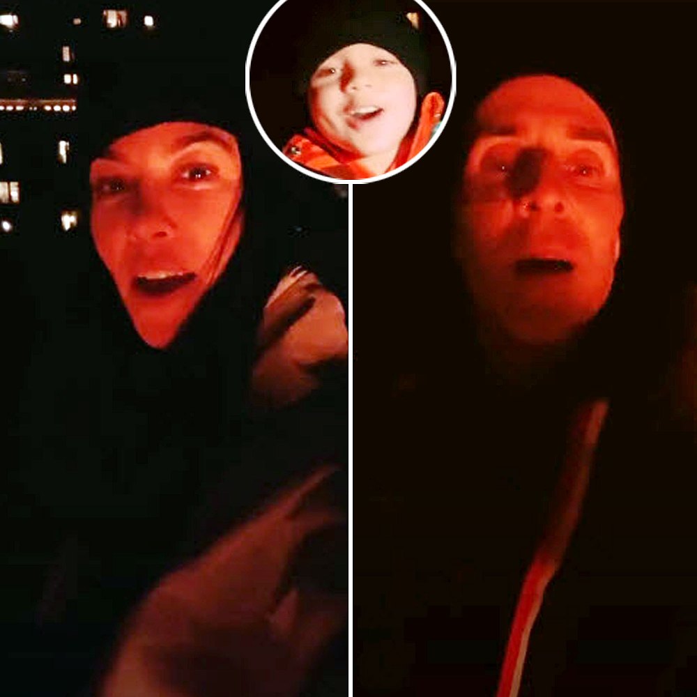 Kourtney Kardashian Travis Barker Make TikTok With Their Kids During Snowboarding Trip