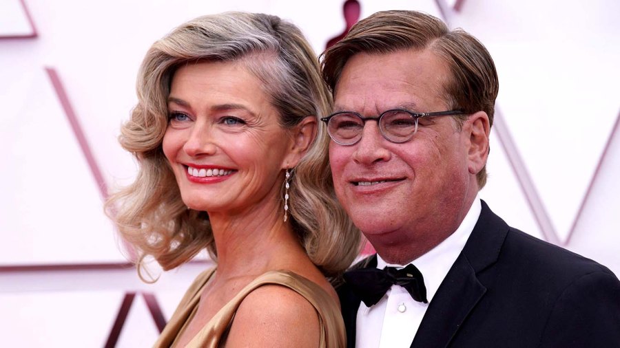 Oscars 2021 Paulina Porizkova Aaron Sorkin Make Red Carpet Debut 2021 Academy Awards