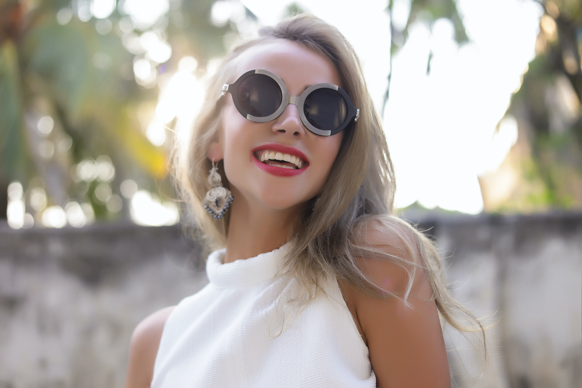 Woman-Wearing-Halter-Top-Stock-Photo