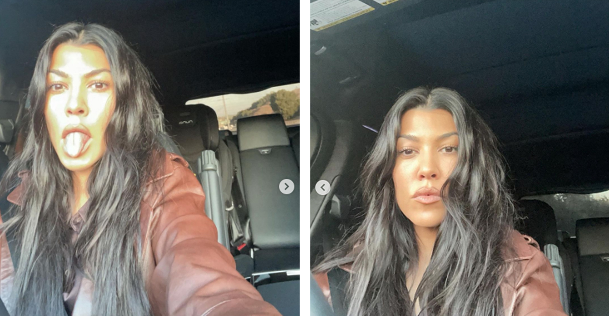 kourtney-kardashian-brown-leather-jacket