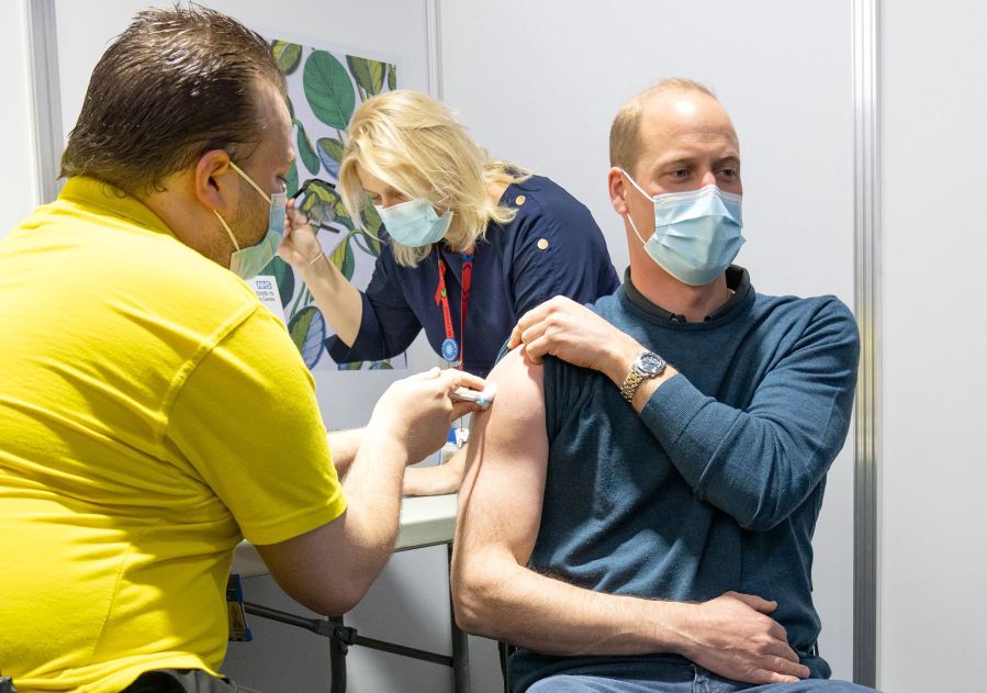 Prince William Receives His First COVID Vaccine Dose