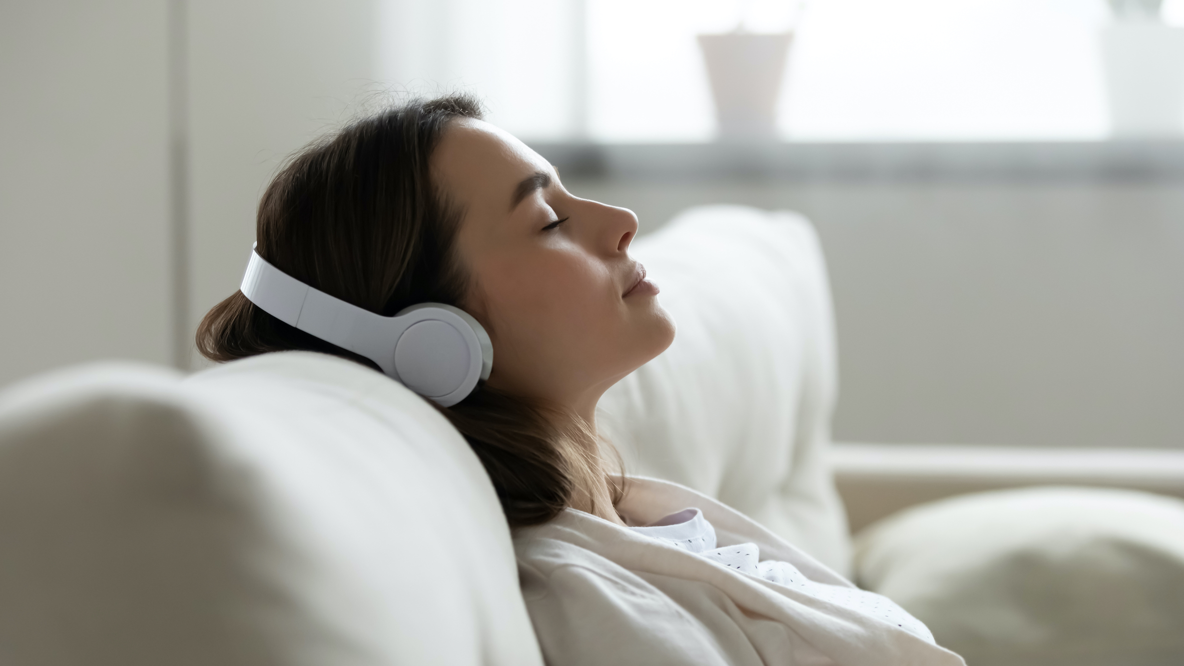 Woman-Headphones-Stock-Photo