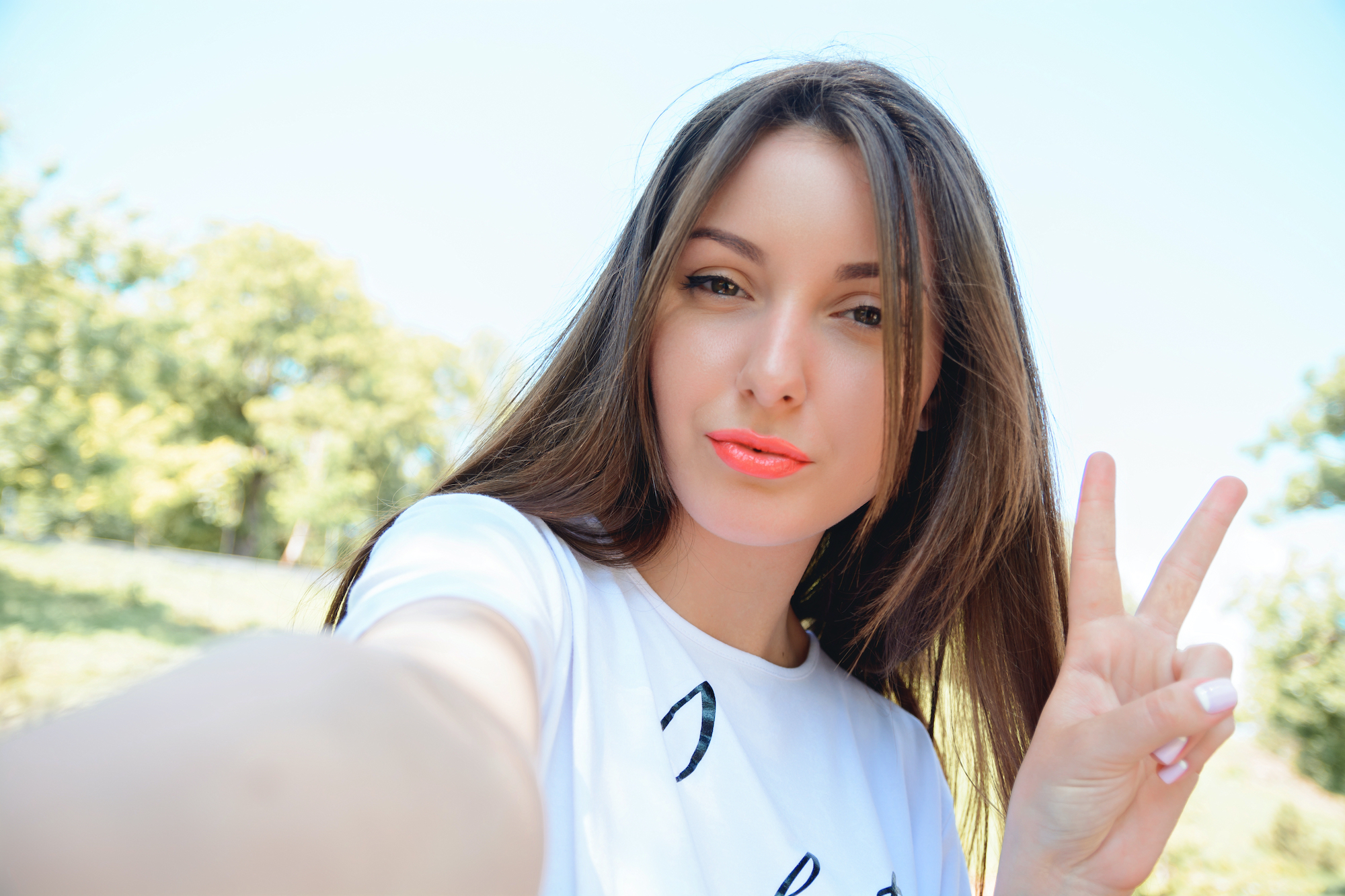 Woman-Taking-Selfie-Stock-Photo