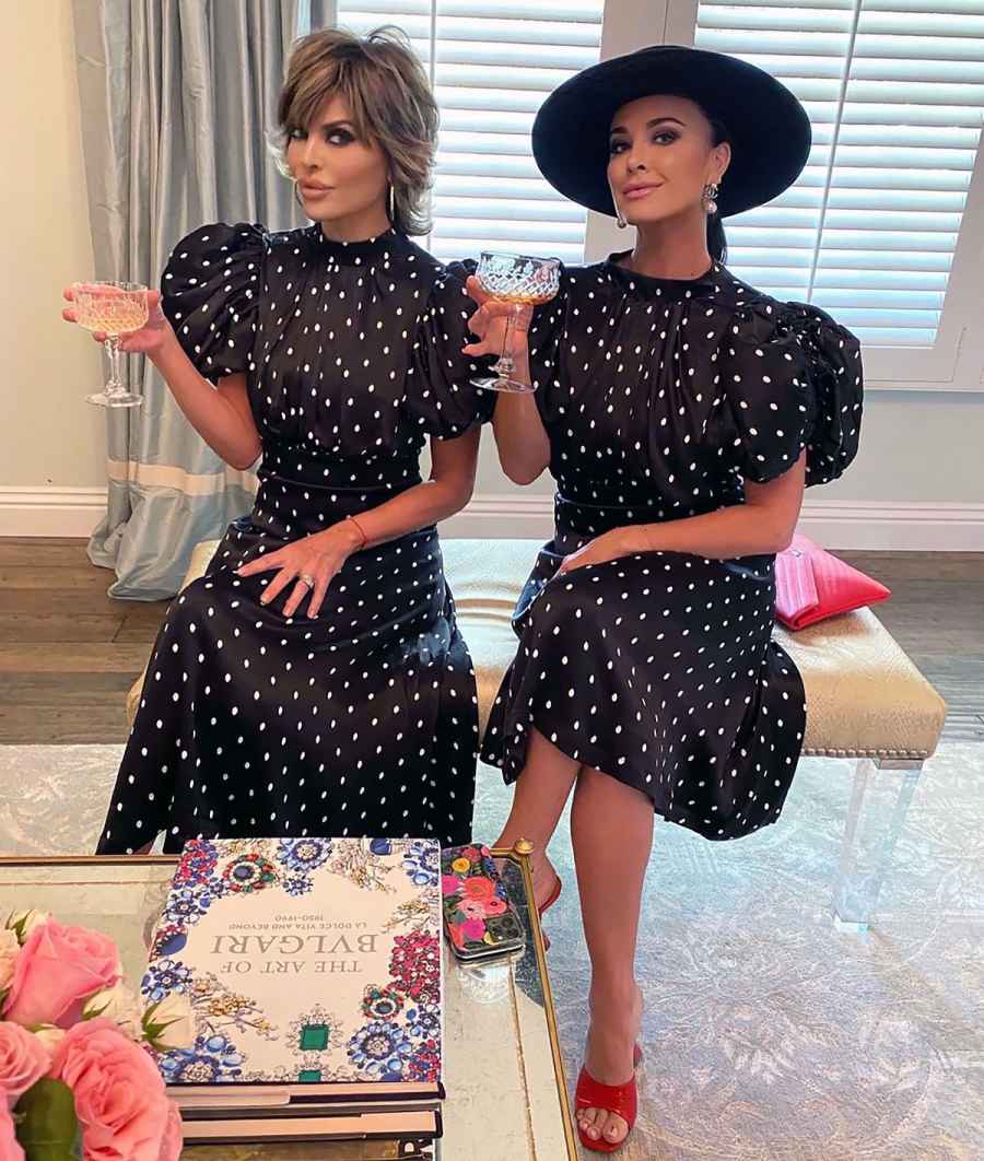 ‘RHOBH’ Goals! Lisa Rinna and Kyle Richards Twin in Polka Dot Dresses