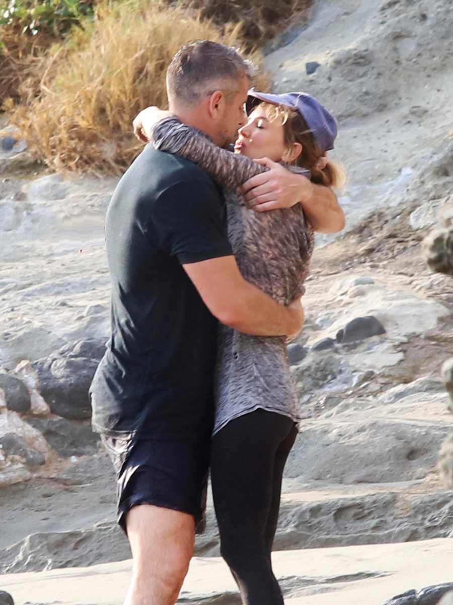 Renee Zellweger and Ant Anstead Share Passionate Kiss on The Beach While Playing With Hudson