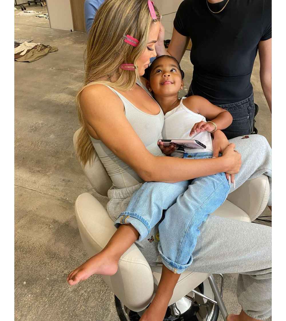 Khloe Kardashian Daughter True Gets Makeup Done During Set Visit